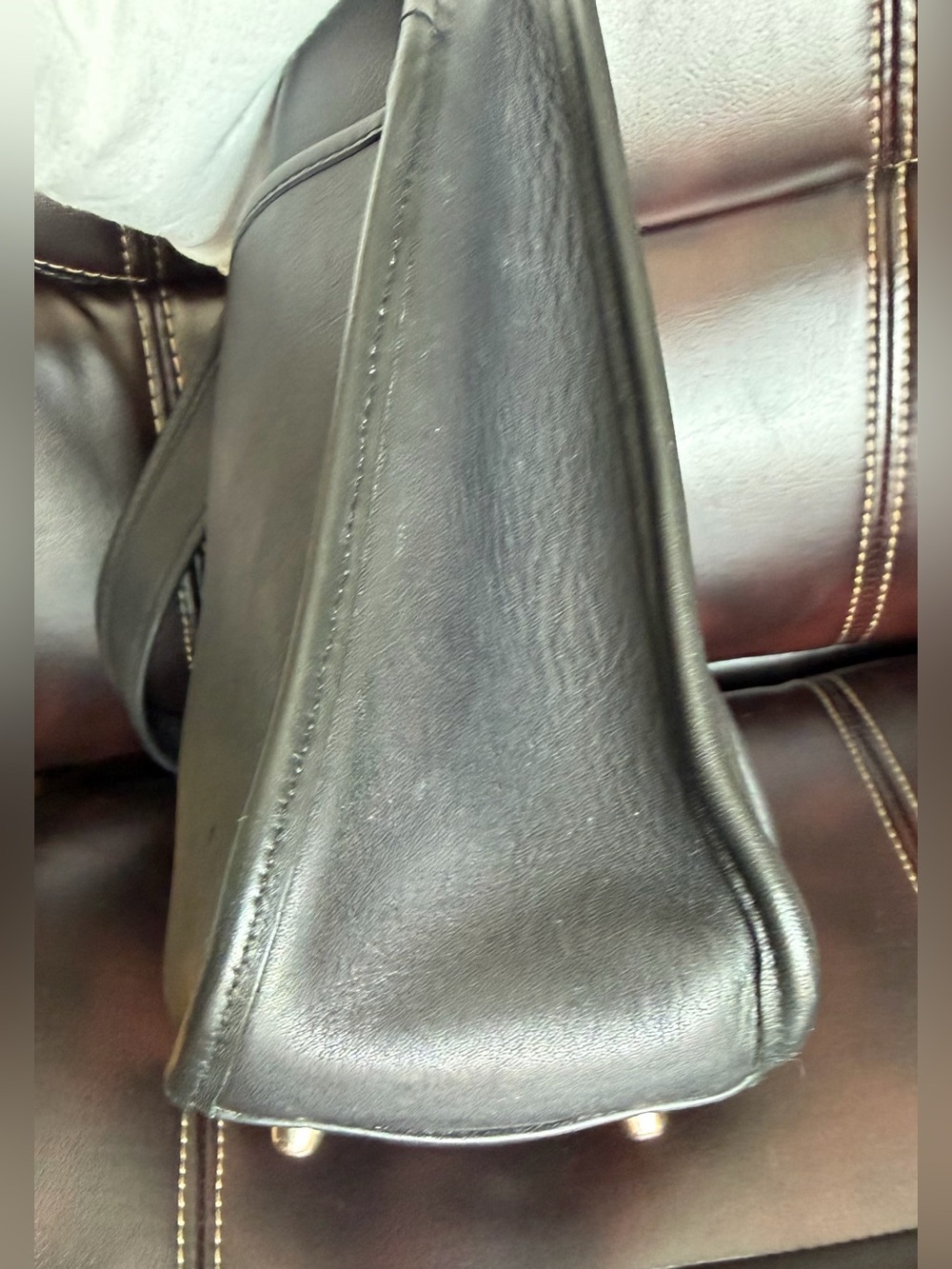 COACH VINTAGE Classic Black Leather Crossbody Bag - Picture 10 of 14